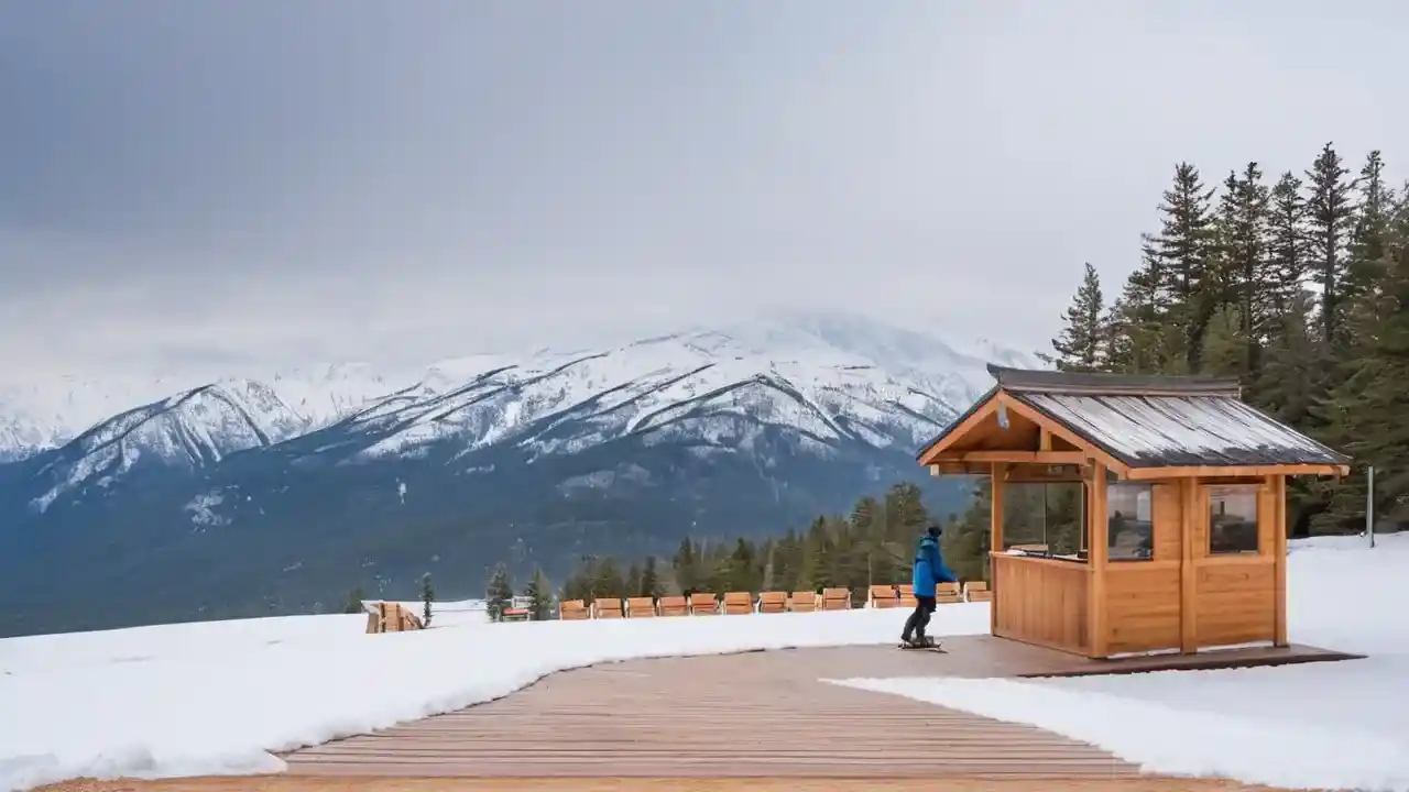 Montañas nevadas, calma y quietud invernal